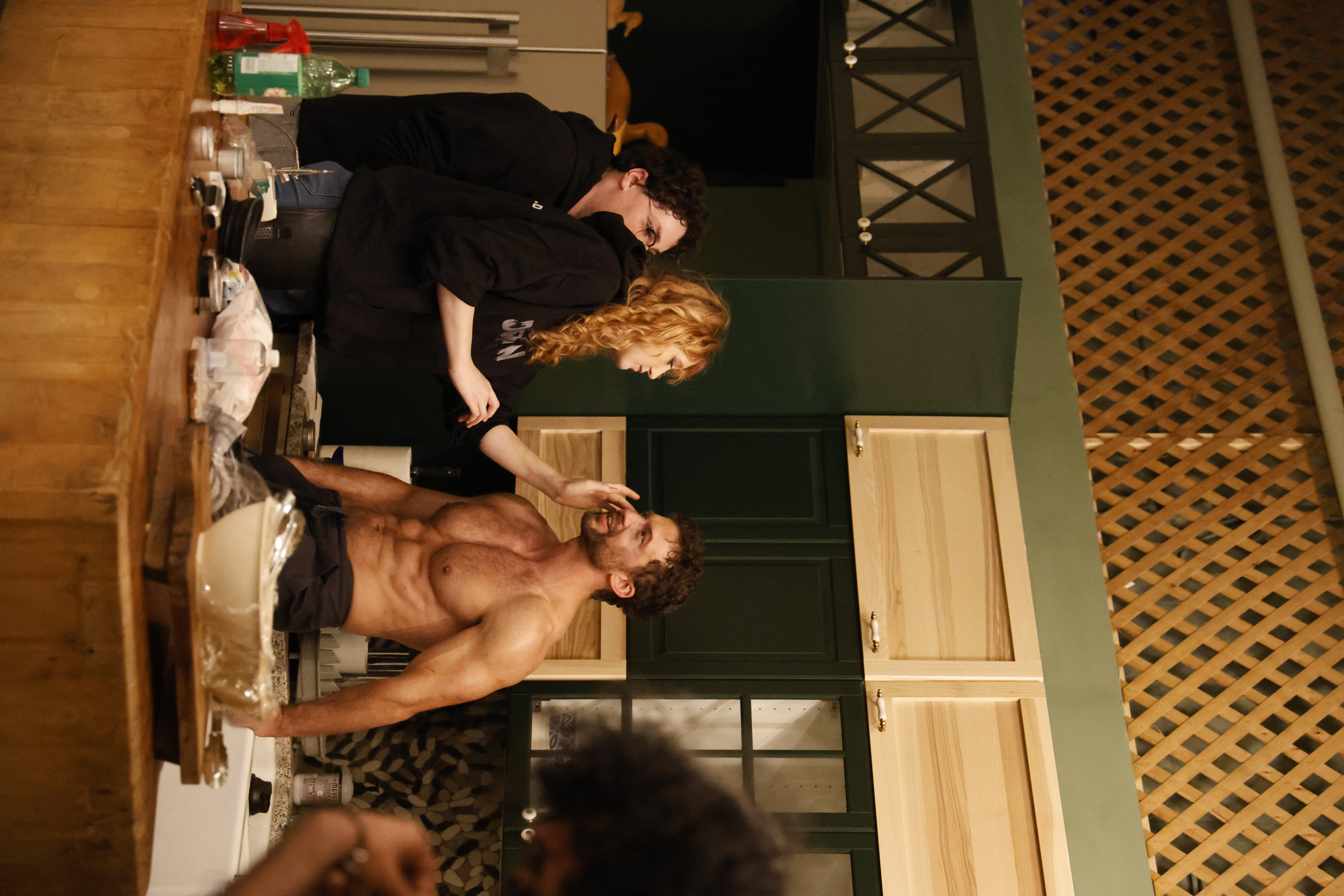 Makeup artist doing touch-ups